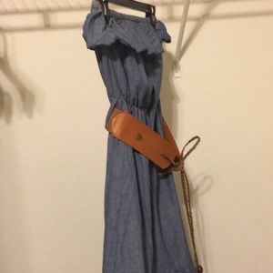 Denim Strapless Dress